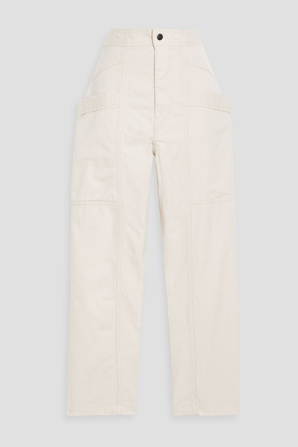 Isabel Marant Étoile Pandore Cropped Cotton And Linen-blend Straight-leg Pants