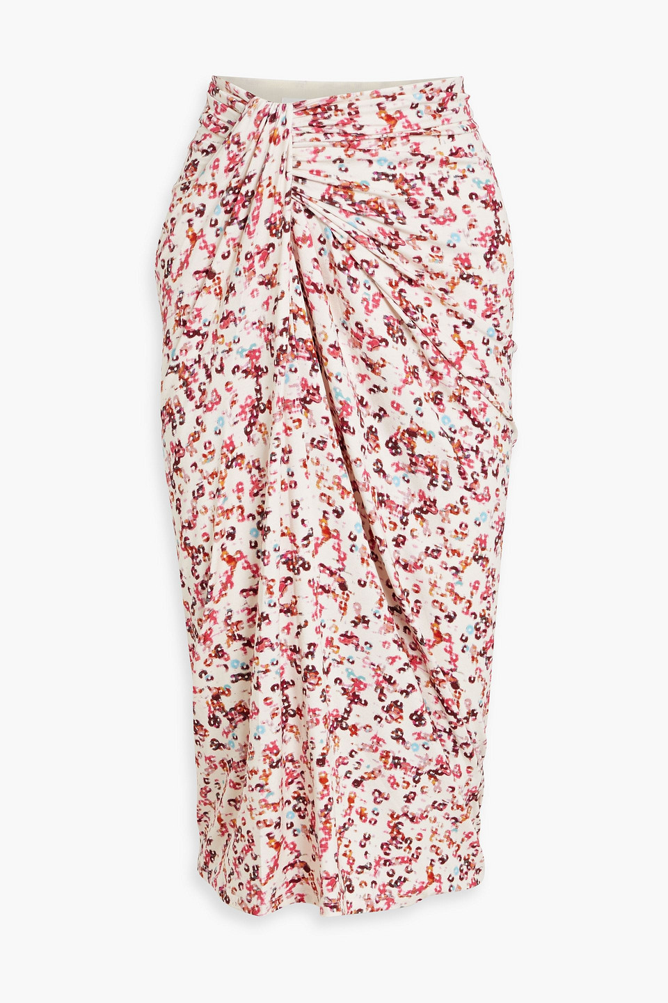 Isabel Marant Étoile Jeldia Draped Printed Stretch-jersey Midi Skirt