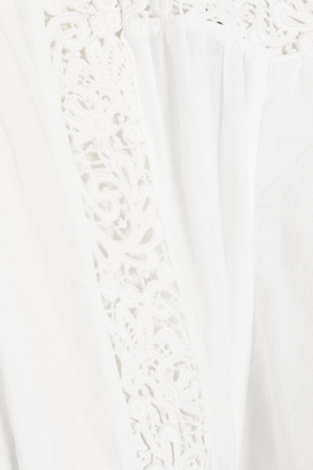 MARANT ÉTOILE Gisele guipure lace-trimmed cotton-blend voile mini dress