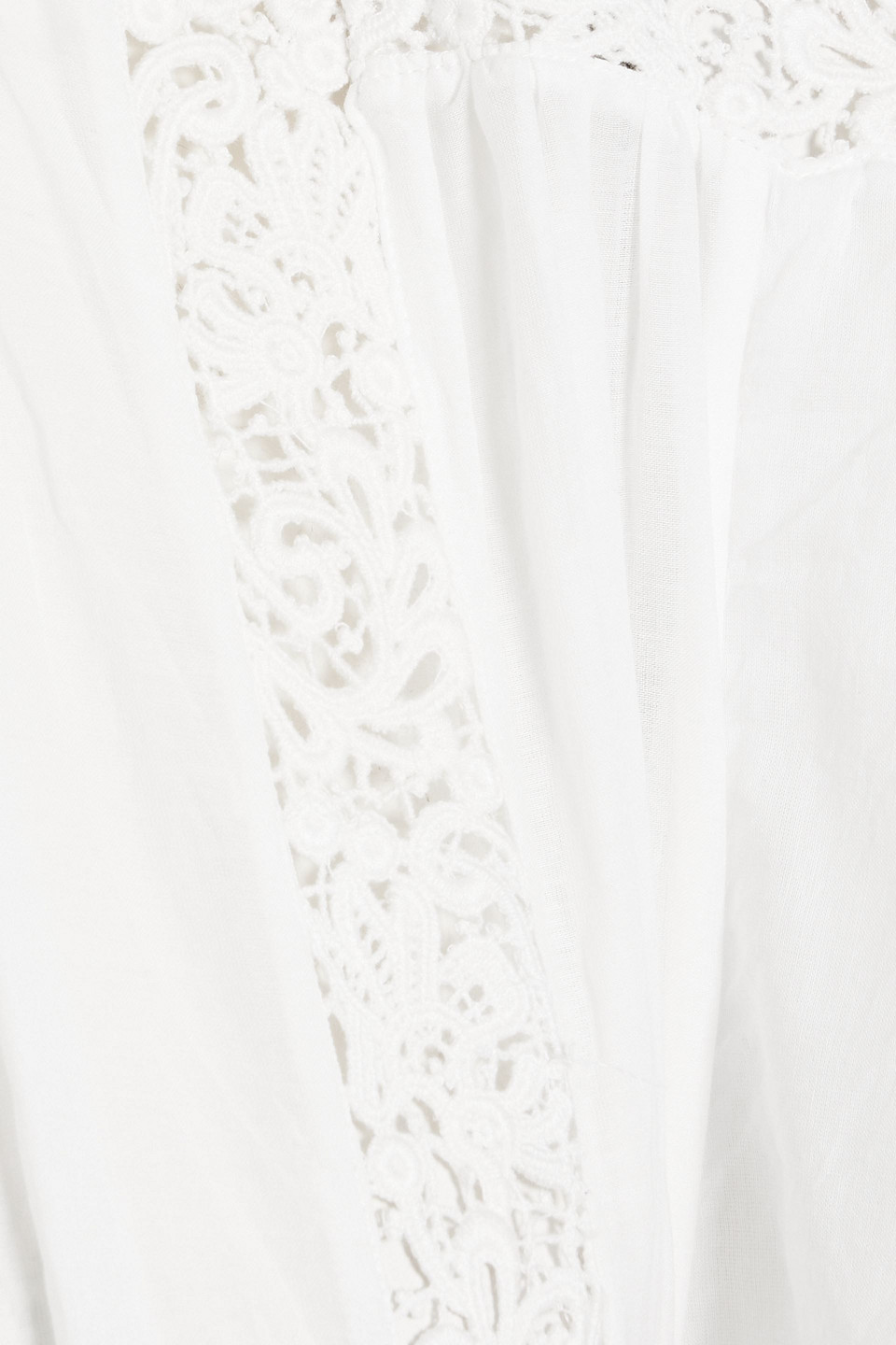 Isabel Marant Étoile Gisele Guipure Lace-trimmed Cotton-blend Voile Mini Dress
