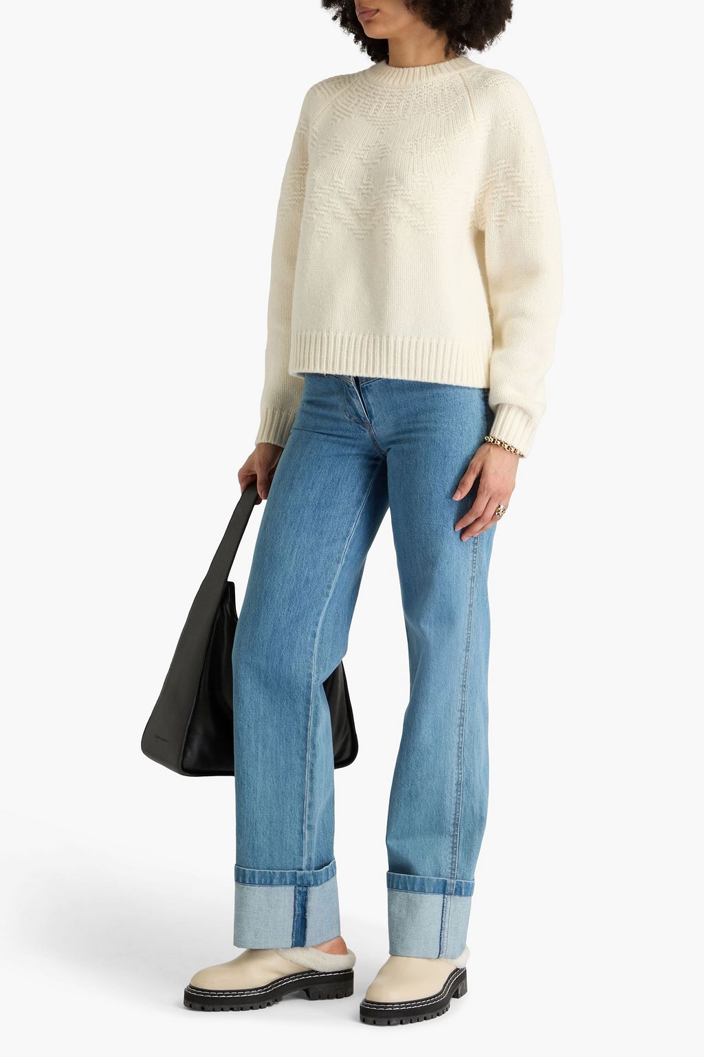 VINCE. Jacquard-knit wool sweater