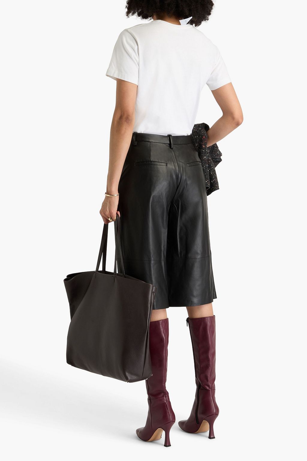 VINCE. Leather shorts
