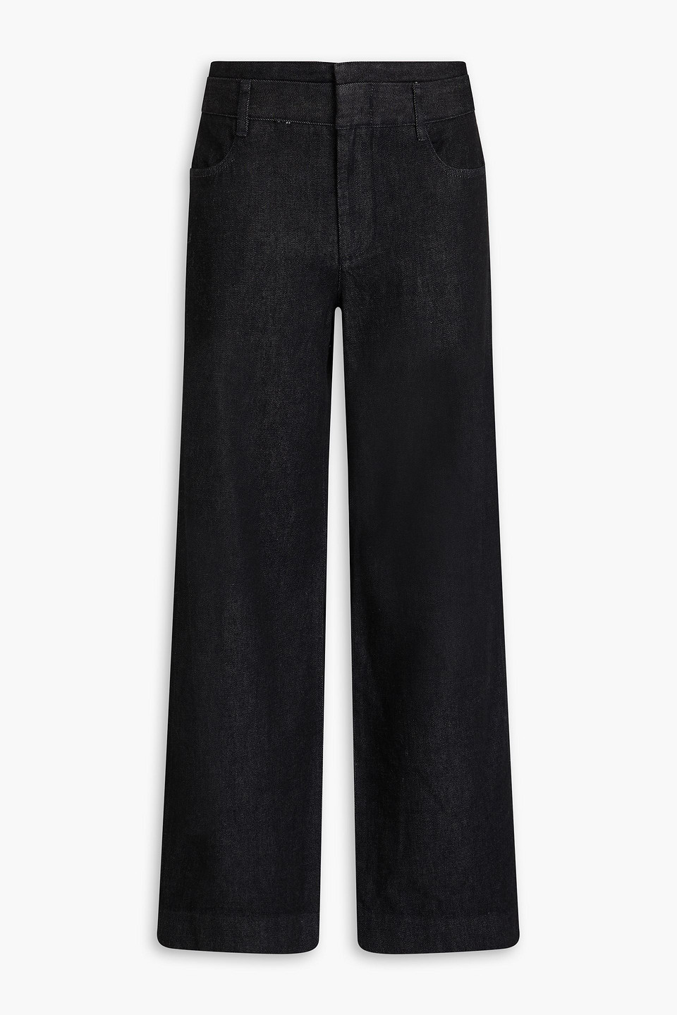 Vince Mid-rise Wide-leg Jeans In Black