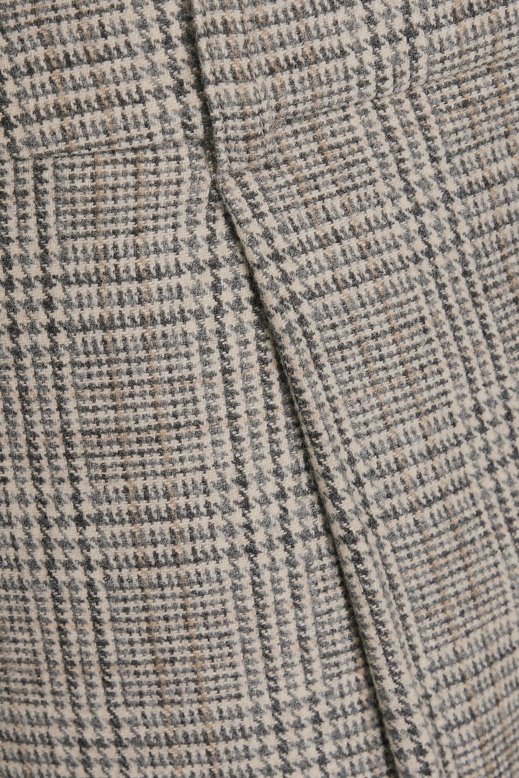 VINCE. Prince of Wales checked wool-blend flannel wide-leg pants