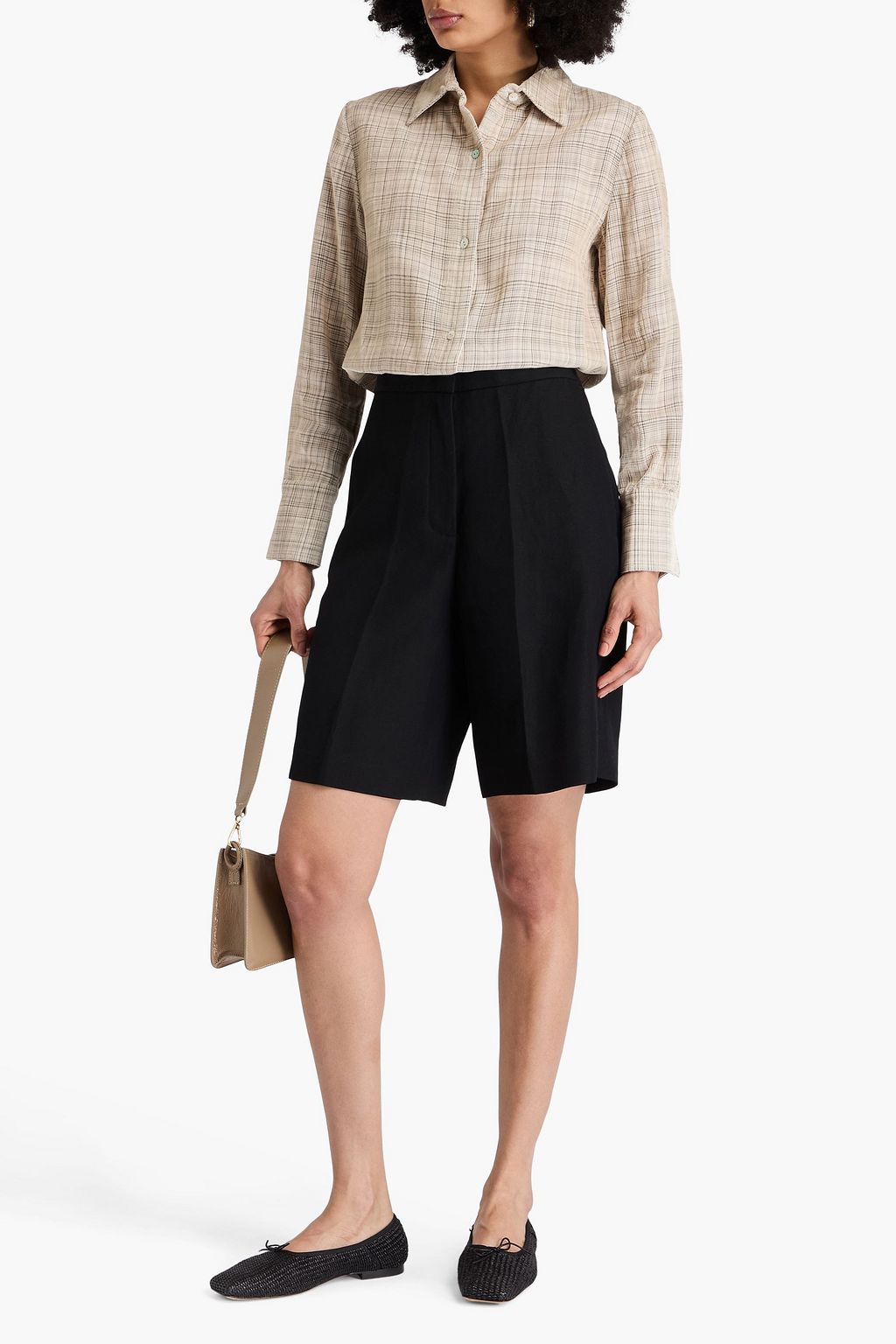 VINCE. Checked woven shirt