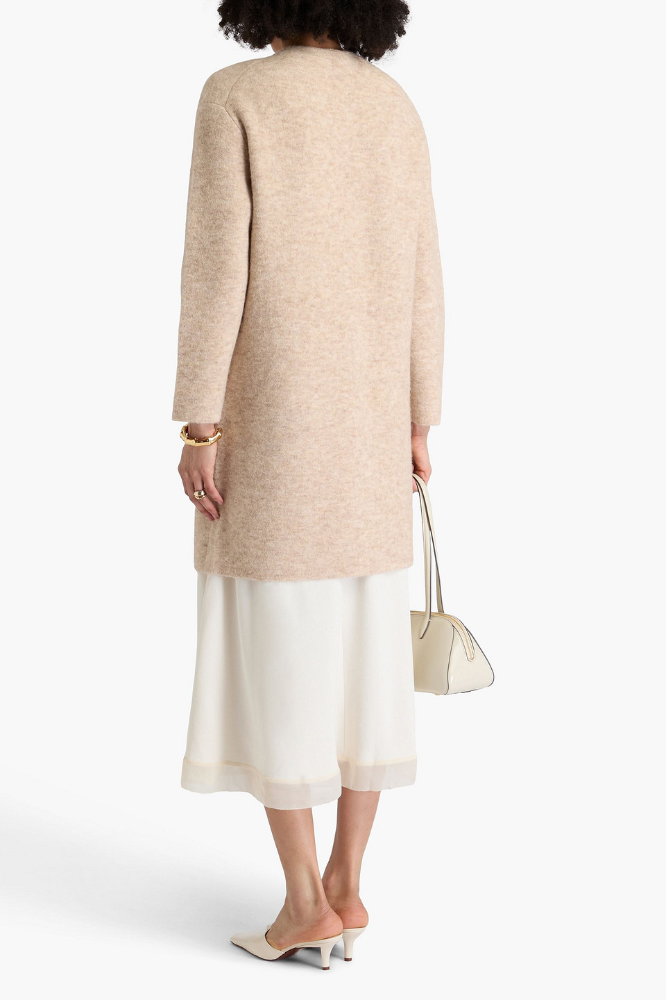  Vince. - Brushed Knitted Coat - Neutral - S 