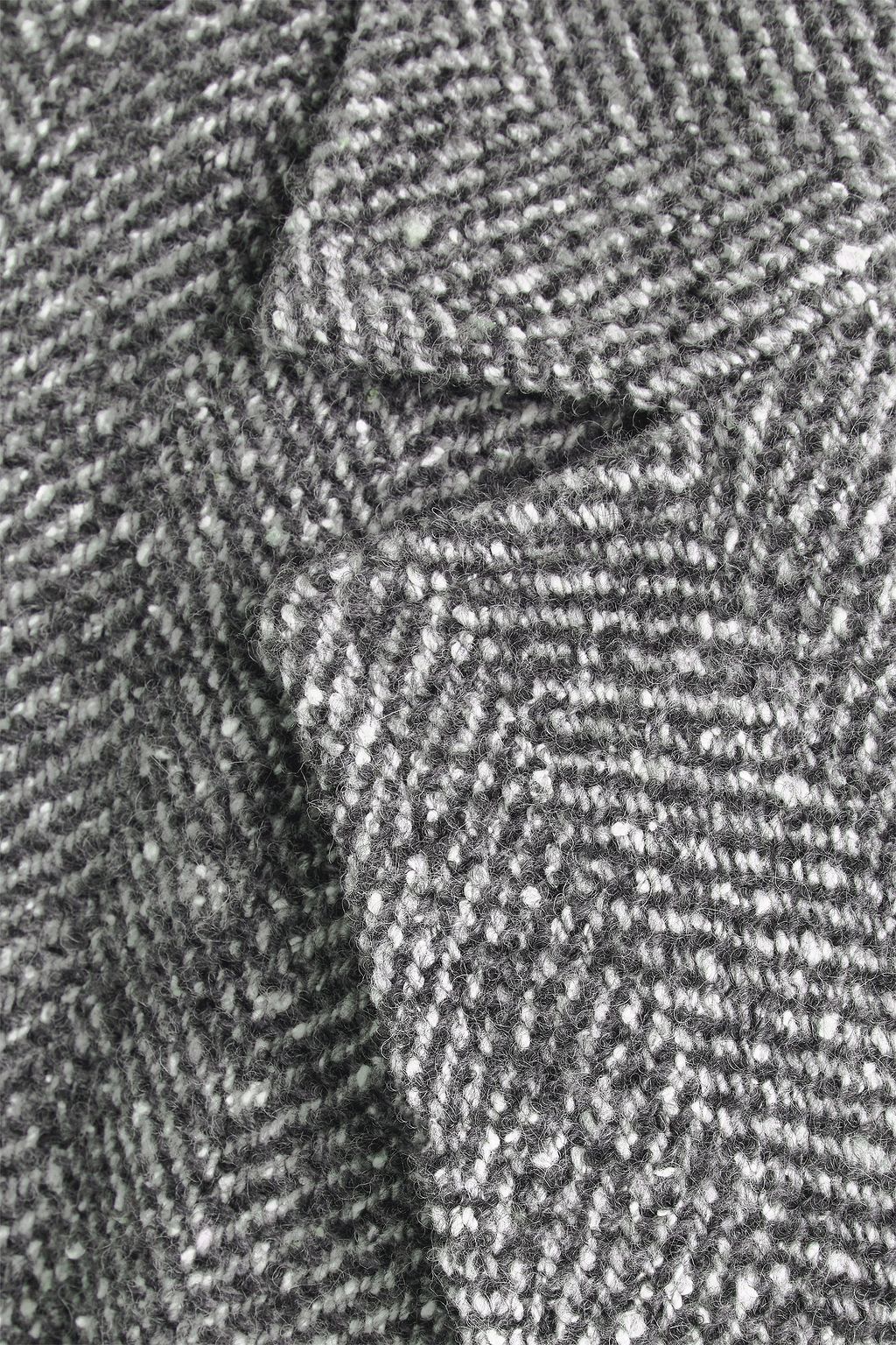 VINCE. Double-breasted herringbone tweed coat