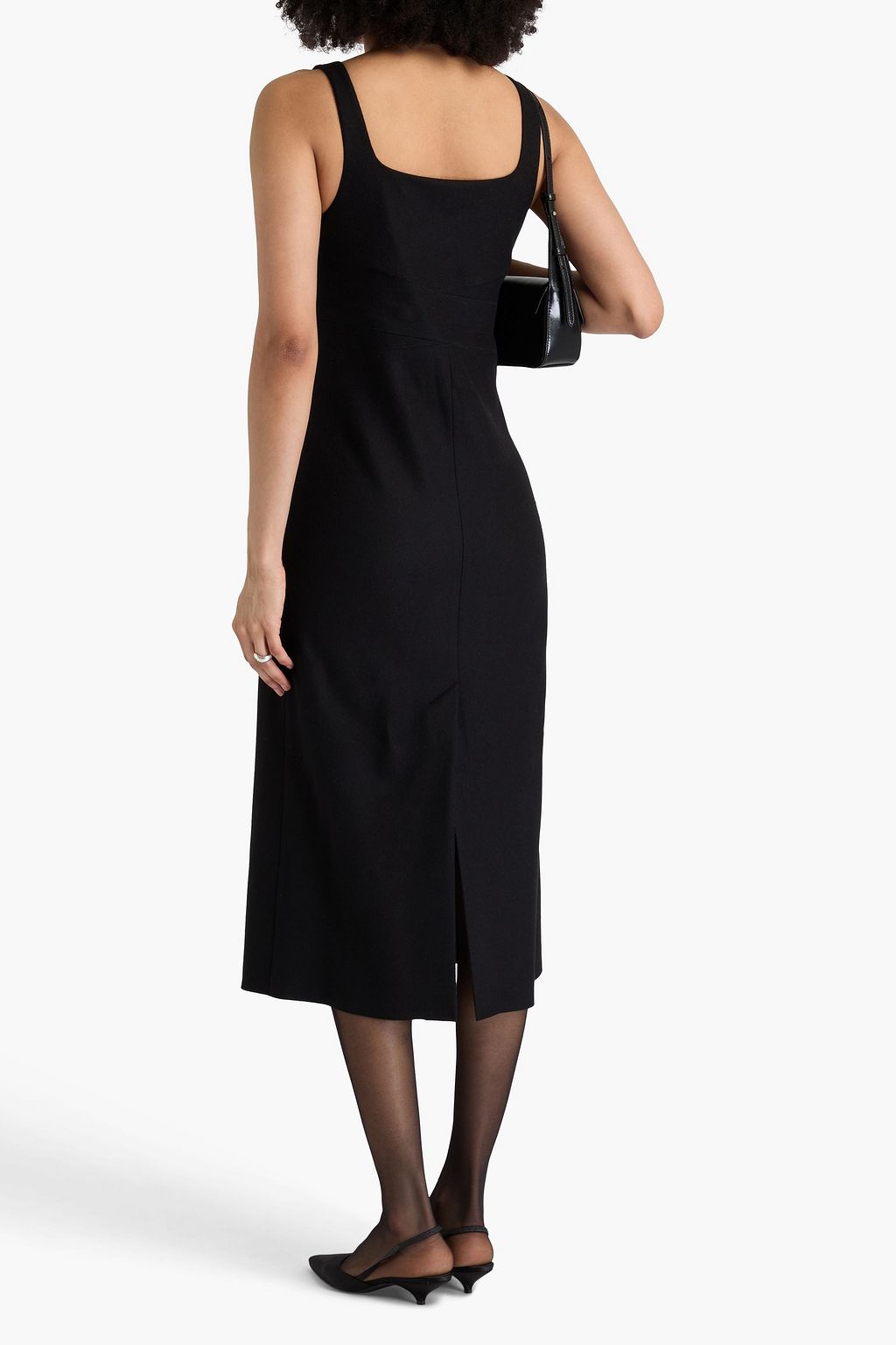 VINCE. Wool-blend flannel midi dress