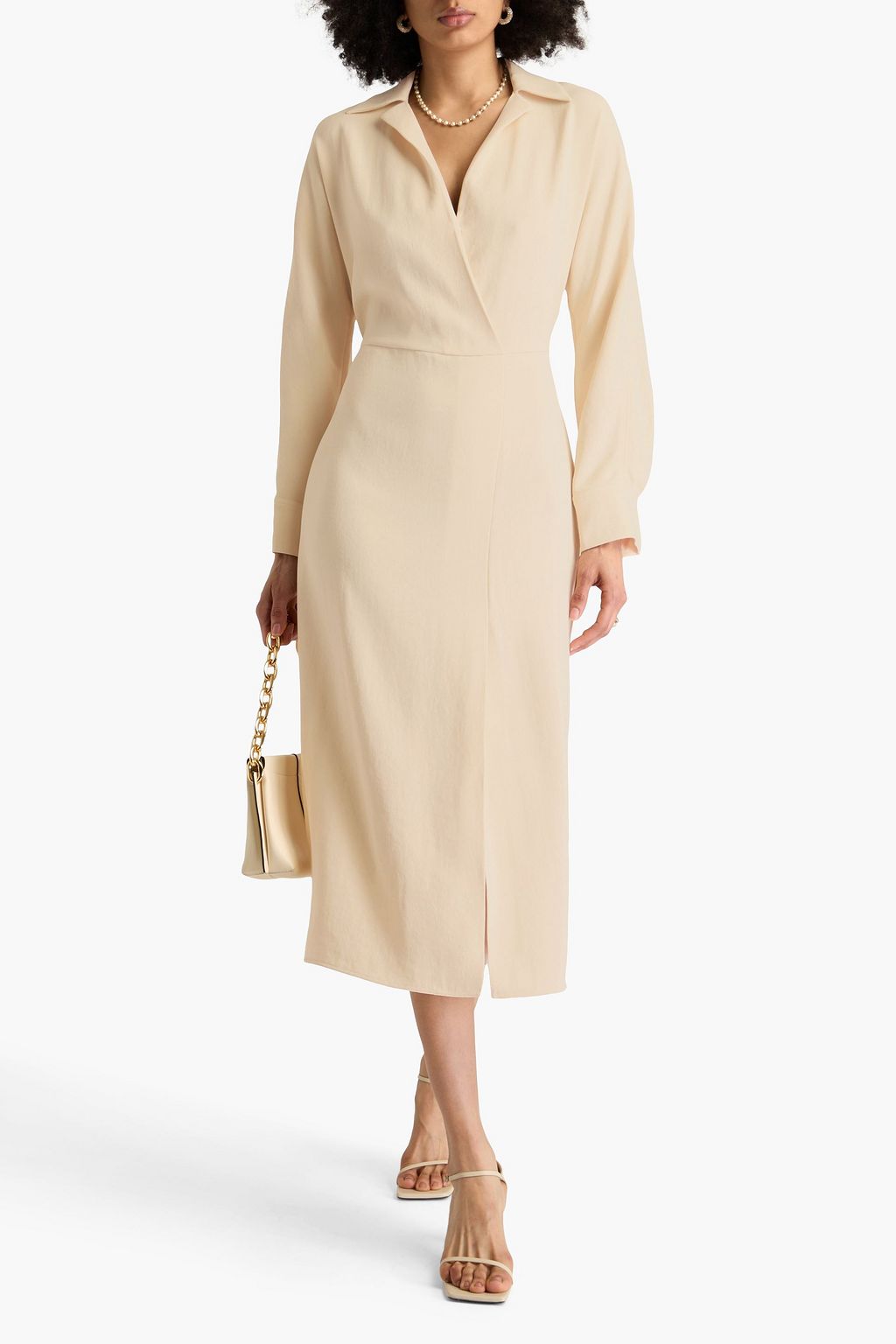 VINCE. Crepe midi dress