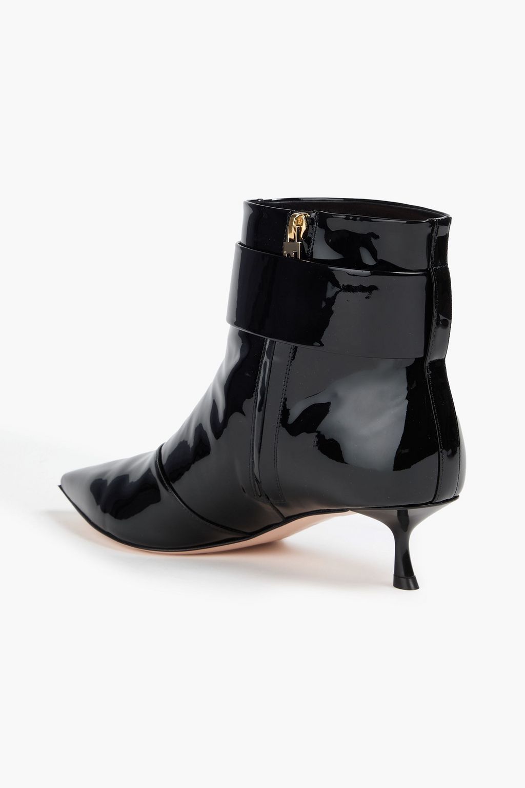ROGER VIVIER Très Vivier buckled patent-leather ankle boots