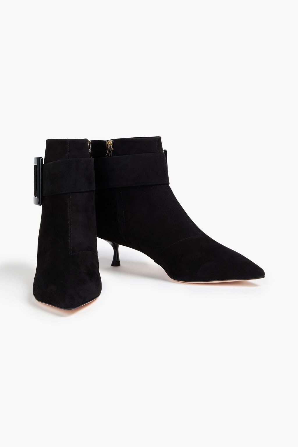 ROGER VIVIER Buckled suede sock boots