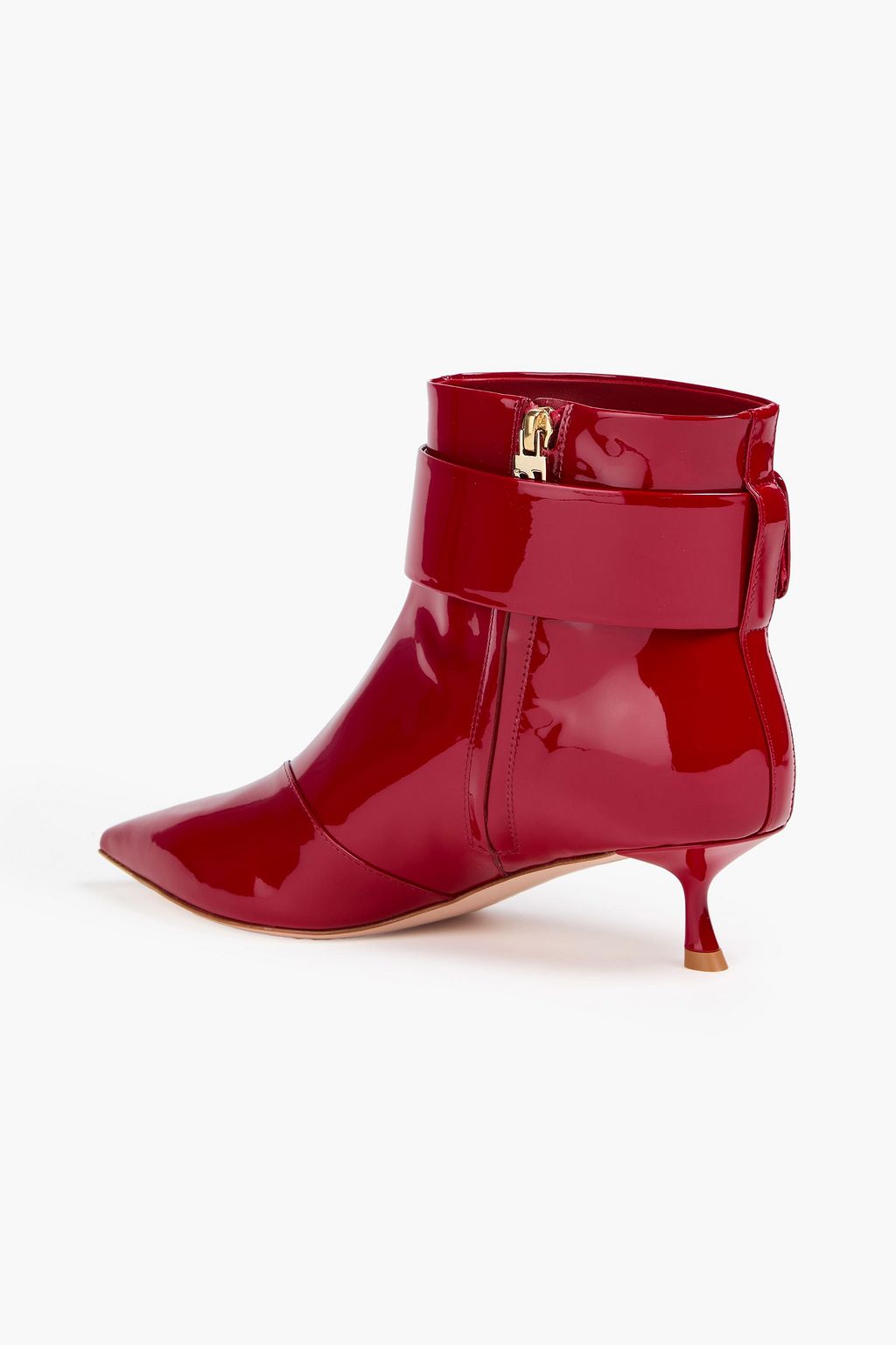 ROGER VIVIER Très Vivier buckled patent-leather ankle boots