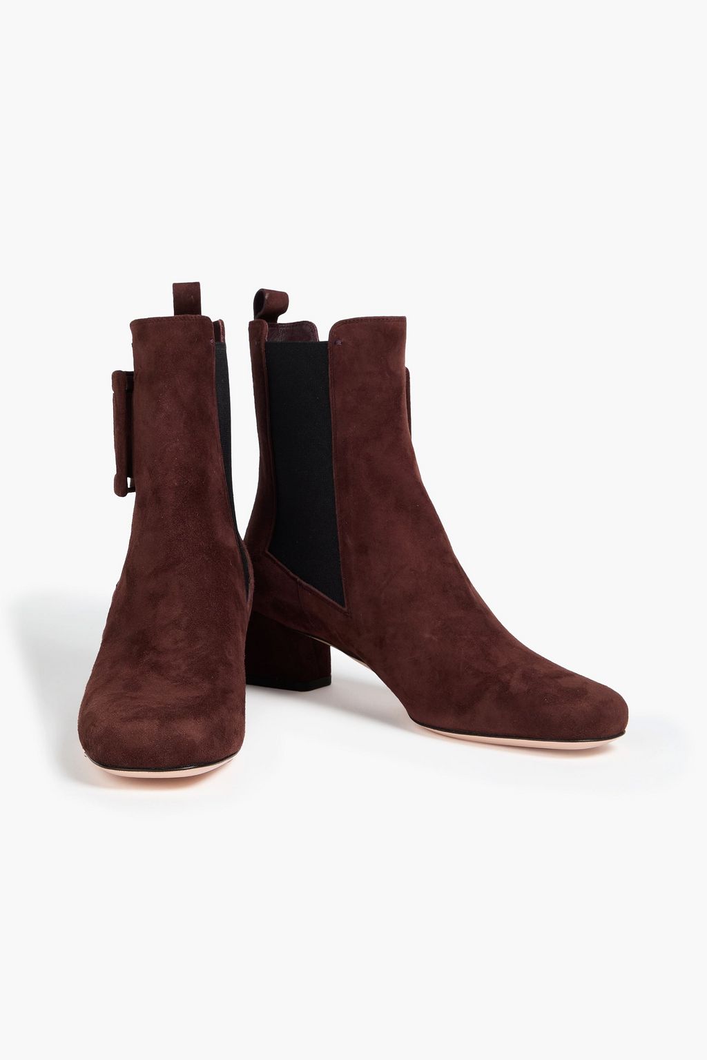 ROGER VIVIER 트레 비비에 버클 디테일 스웨이드 첼시 부츠