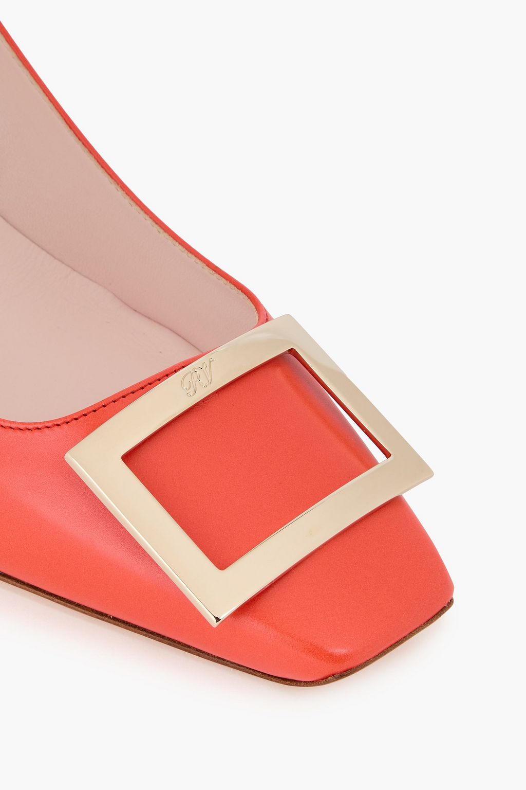 ROGER VIVIER حذاء بيل فيفييه ترومبيت بكعب عالٍ من الجلد