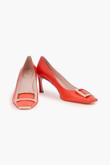 ROGER VIVIER حذاء بيل فيفييه ترومبيت بكعب عالٍ من الجلد