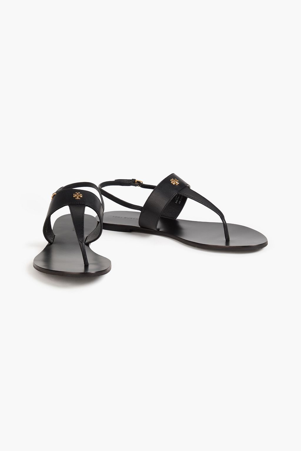 TORY BURCH Capri embellished leather slingback sandals