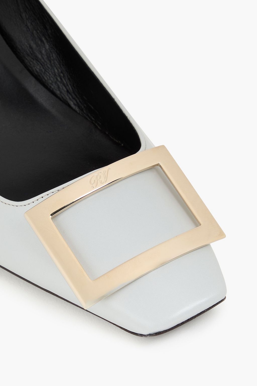 ROGER VIVIER حذاء بيل فيفييه ترومبيت بكعب عالٍ من الجلد