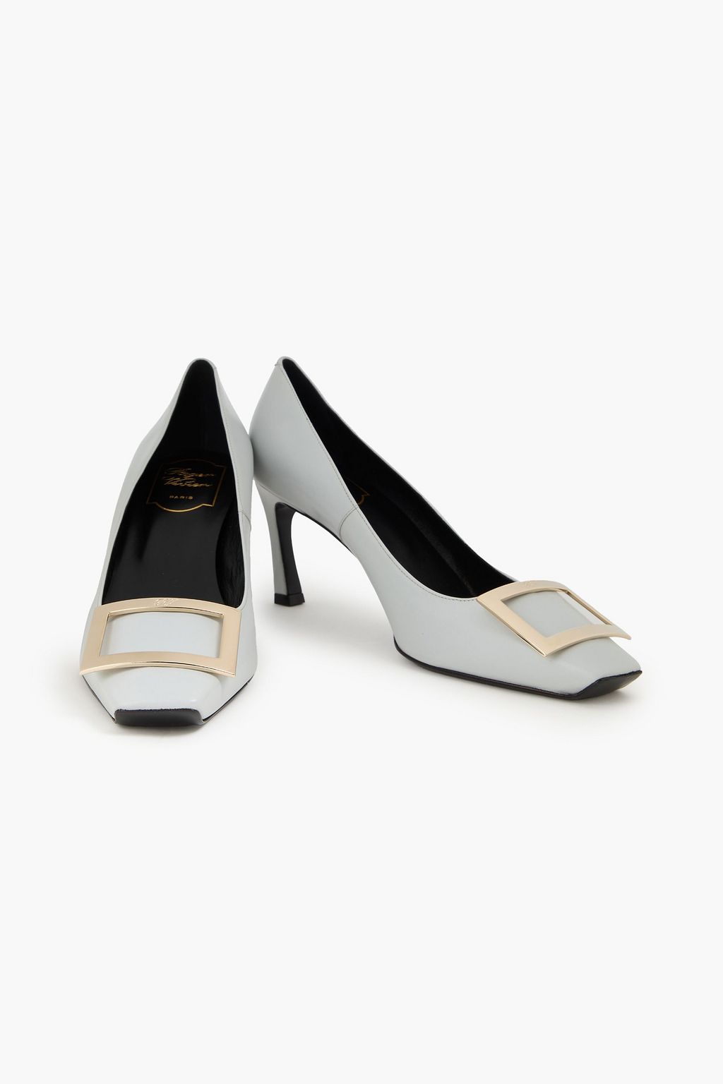 ROGER VIVIER حذاء بيل فيفييه ترومبيت بكعب عالٍ من الجلد