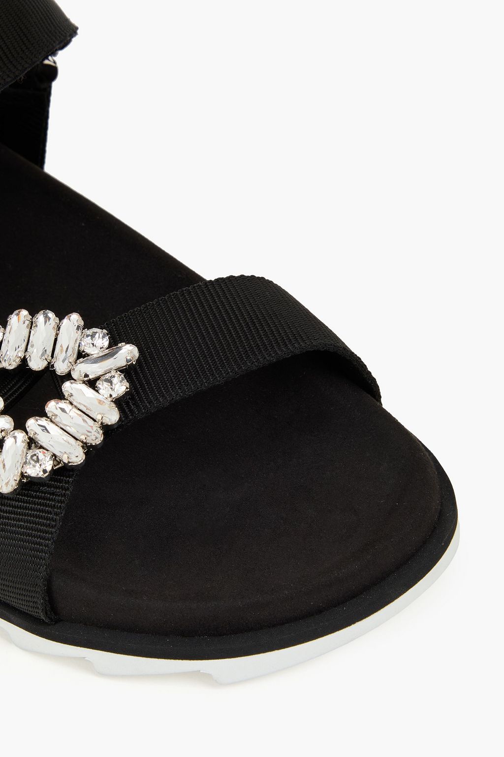 ROGER VIVIER Trekky Viv グログラン サンダル クリスタル付き