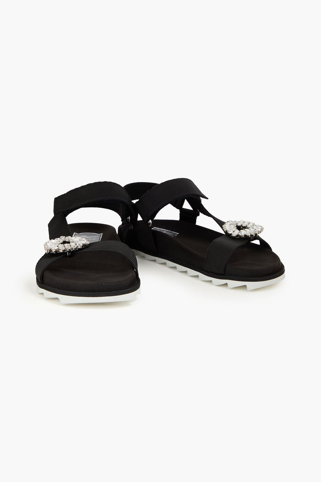 ROGER VIVIER Trekky Viv グログラン サンダル クリスタル付き