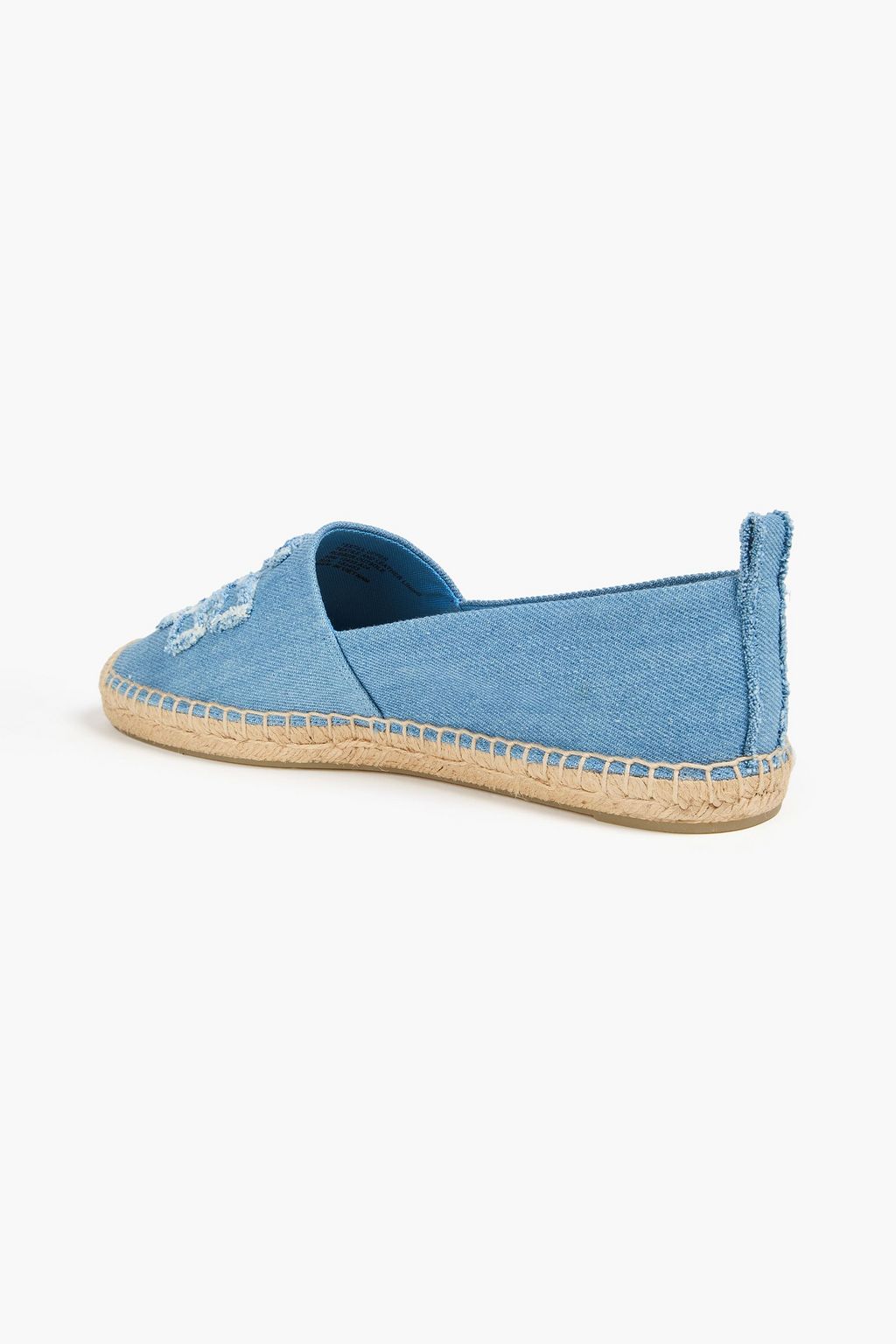TORY BURCH Double T embellished denim espadrilles
