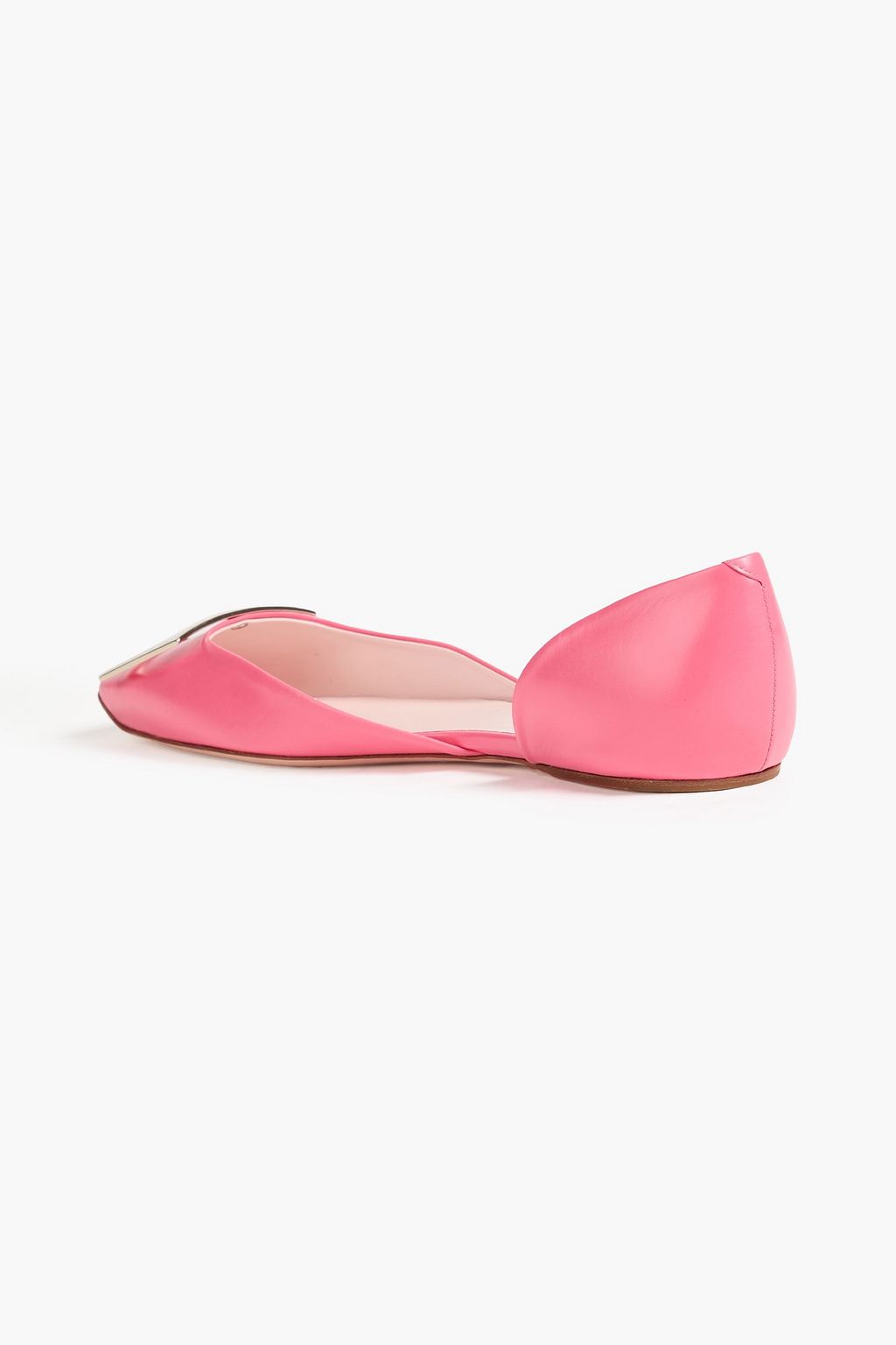 ROGER VIVIER حذاء باليرينا مسطح ترومبيت دورسيه من الجلد بإبزيم