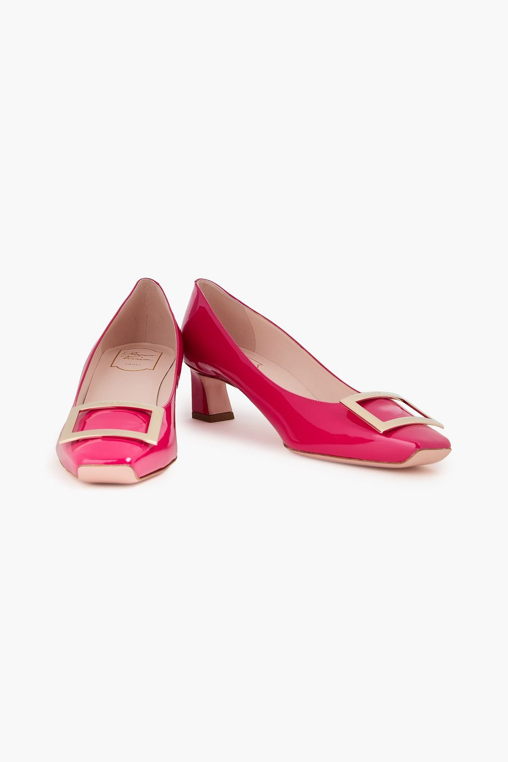 ROGER VIVIER حذاء ’ترومبيت’ بكعب عالٍ من الجلد اللامع