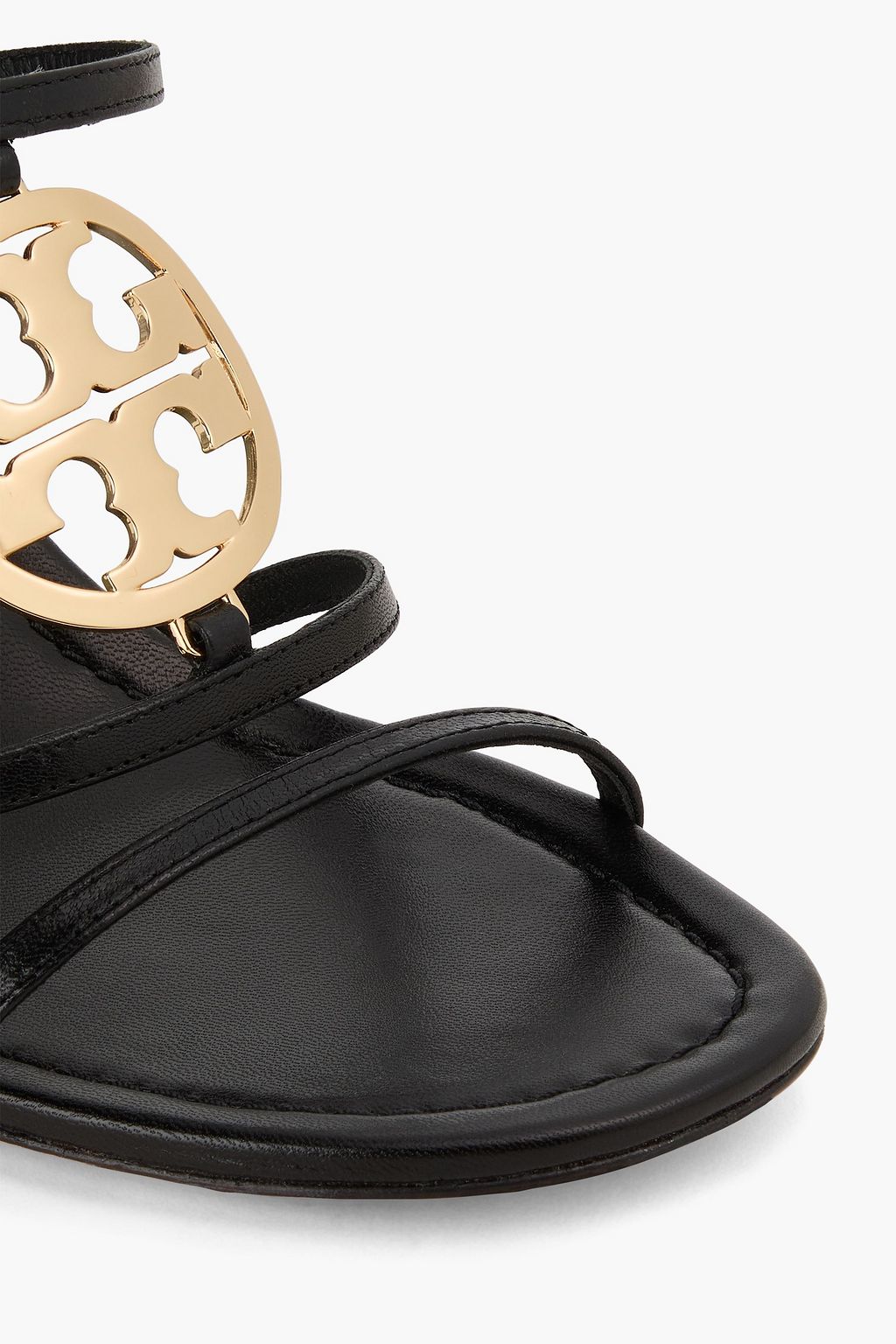 TORY BURCH Capri embellished leather wedge sandals