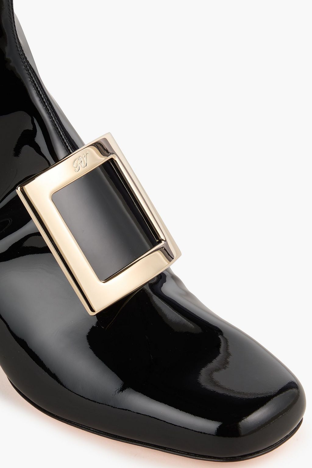 ROGER VIVIER Tres Viver bucked patent-leather ankle boots