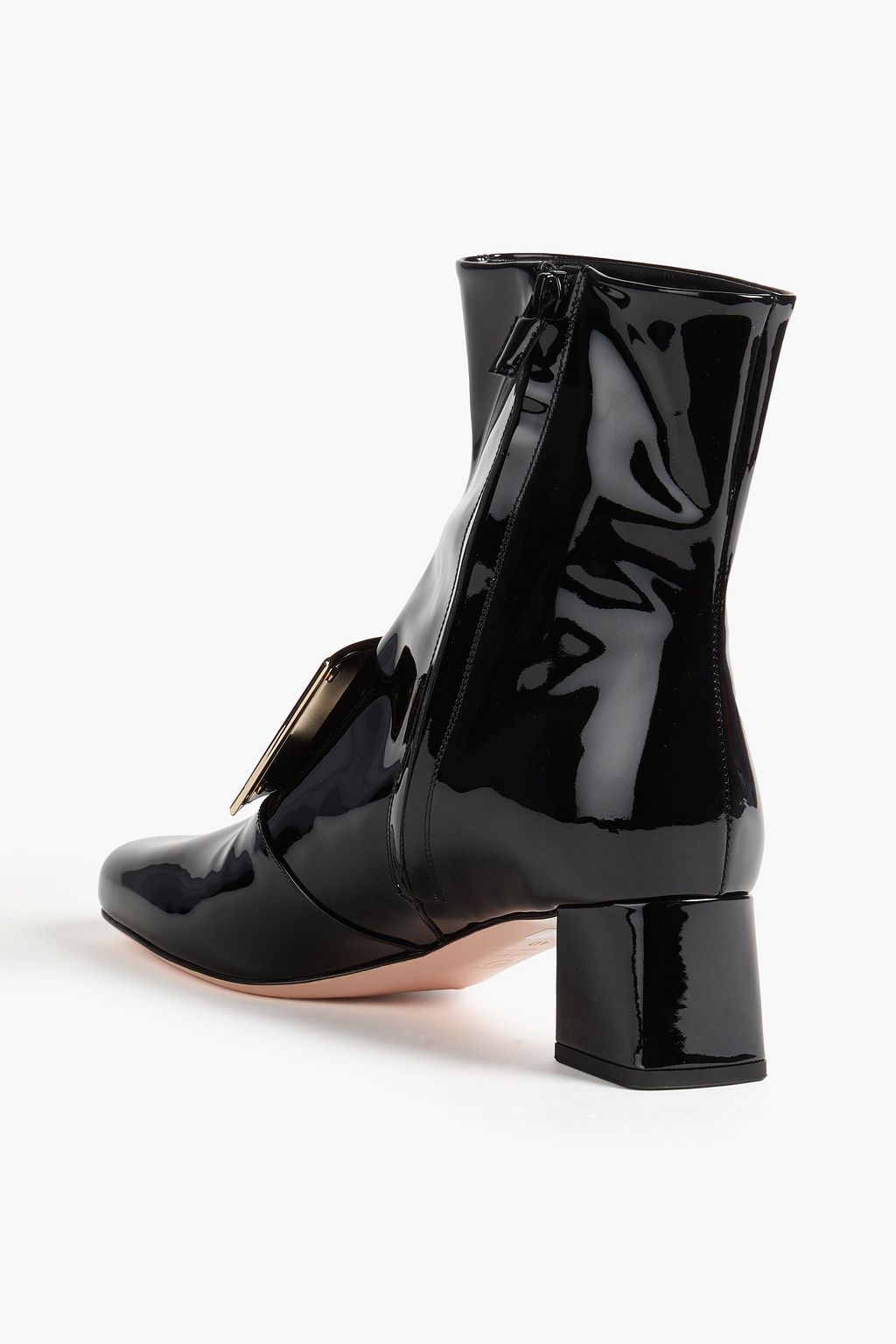 ROGER VIVIER Tres Viver bucked patent-leather ankle boots