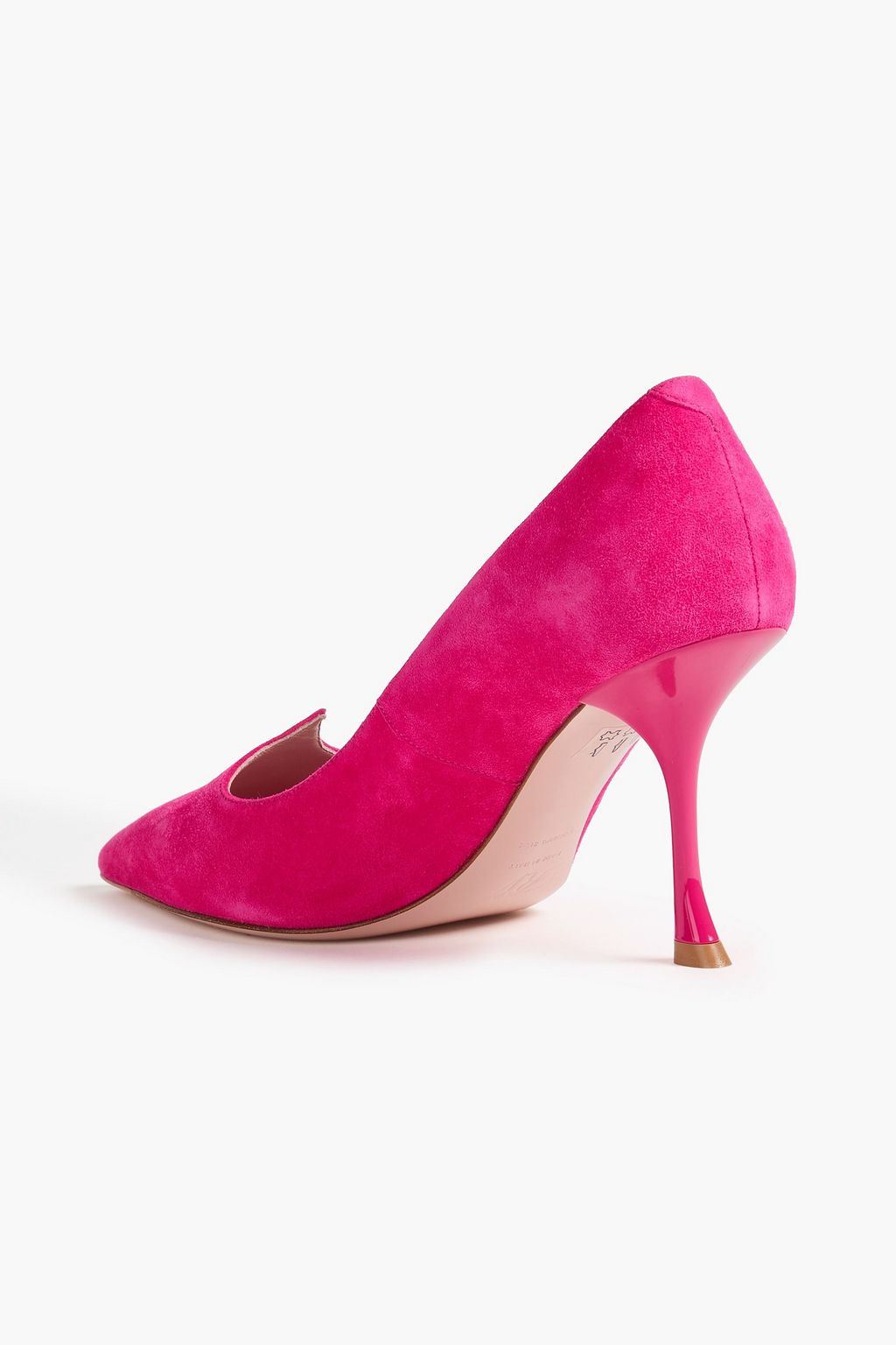 ROGER VIVIER حذاء آي لاف فيفييه بكعب عالٍ من الشامواه