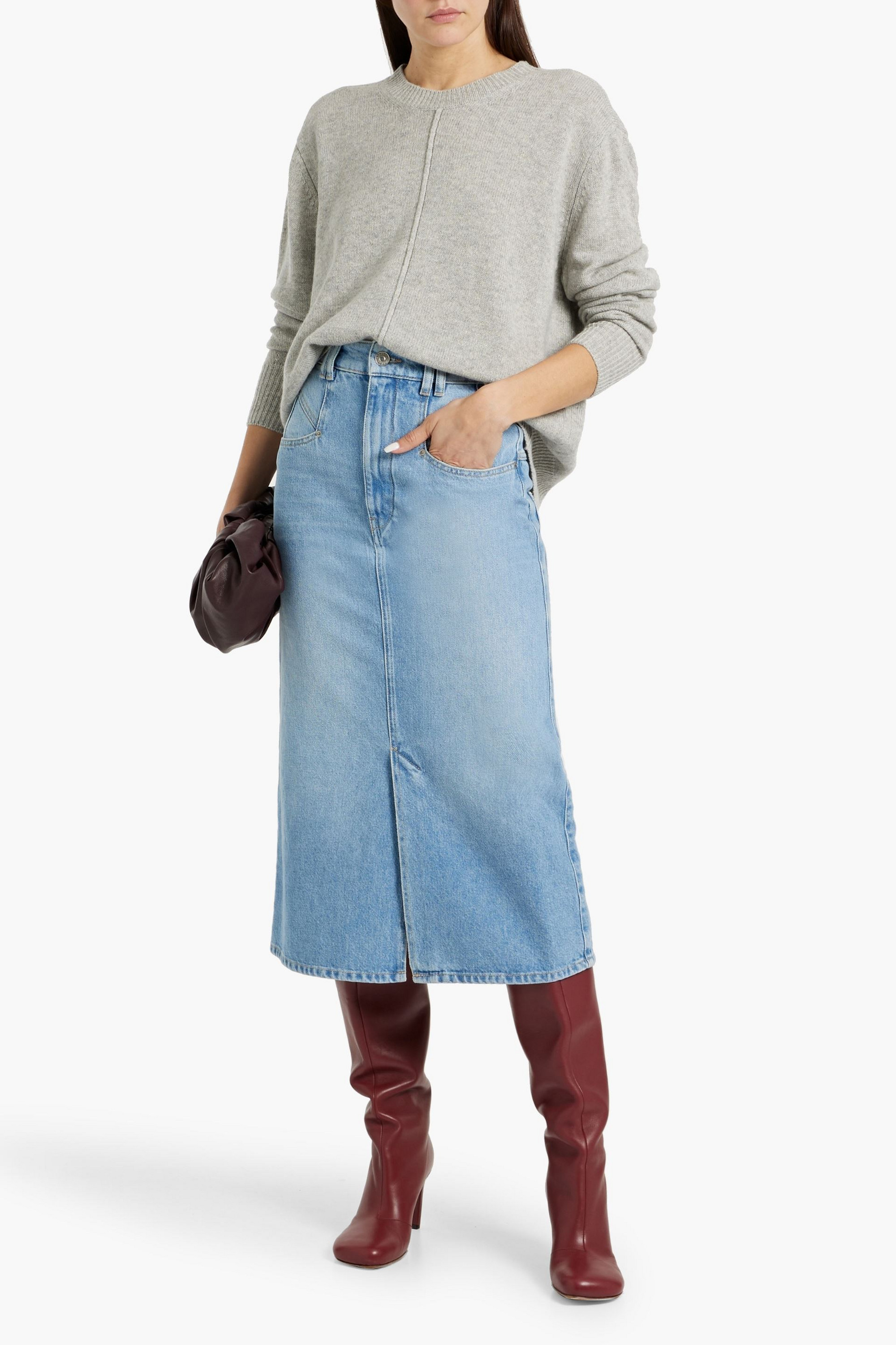 Isabel Marant Dipoma denim midi skirt