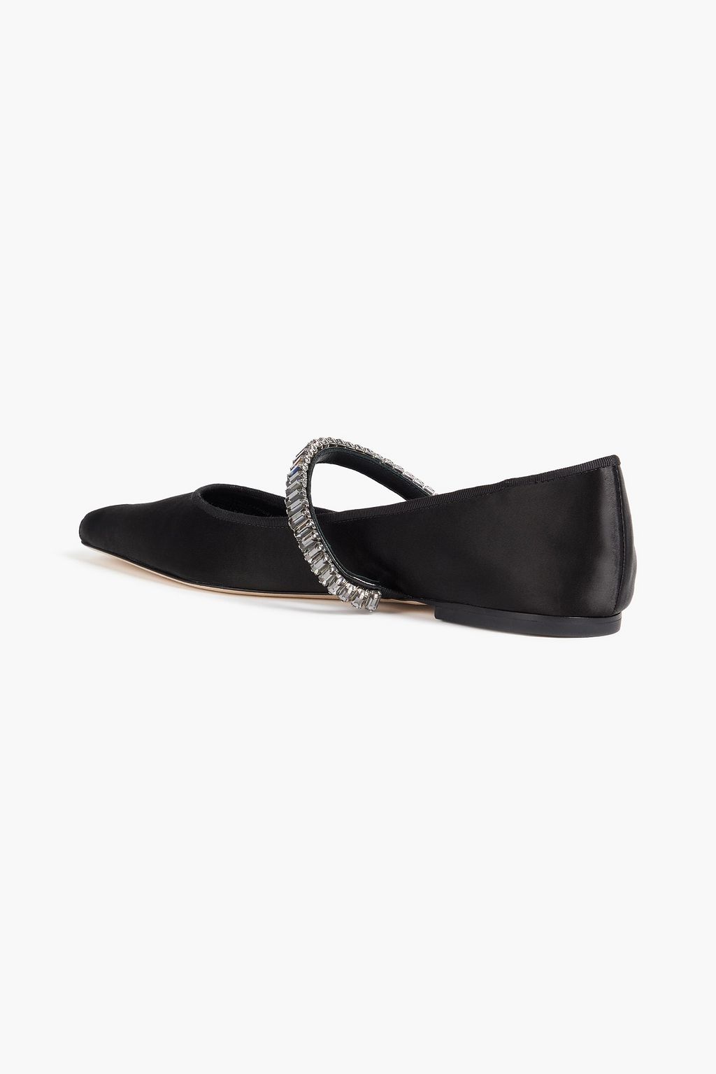 TORY BURCH Embellished satin Mary Jane flats