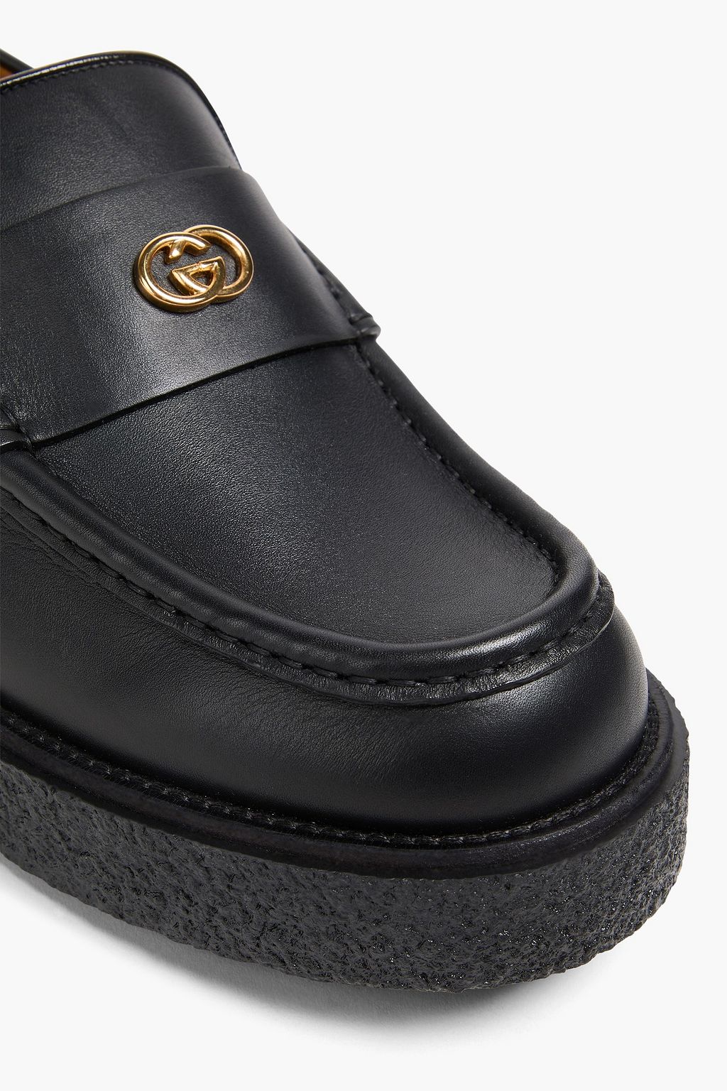 GUCCI حذاء لوفر من الجلد بتصميم مزركش