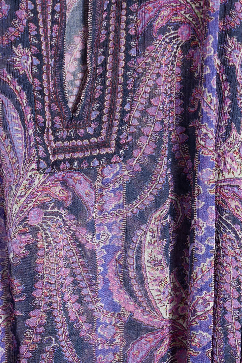 Isabel Marant Bagadhi Paisley-print Cotton And Silk-blend Crepon Kaftan