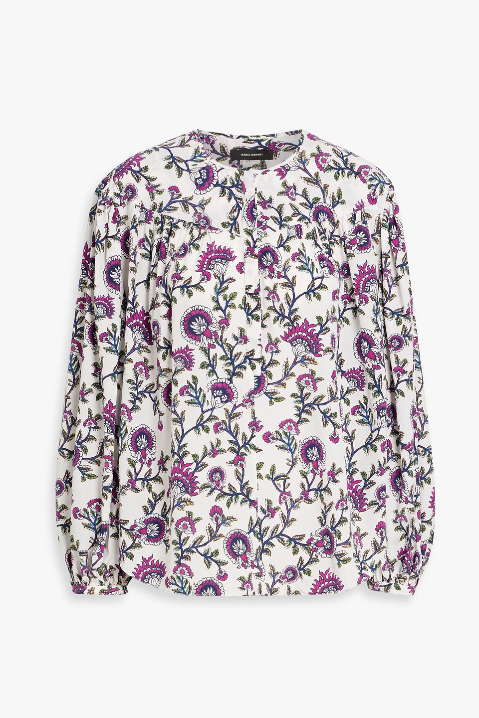 Isabel Marant Brunille Floral-print Stretch-silk Blouse