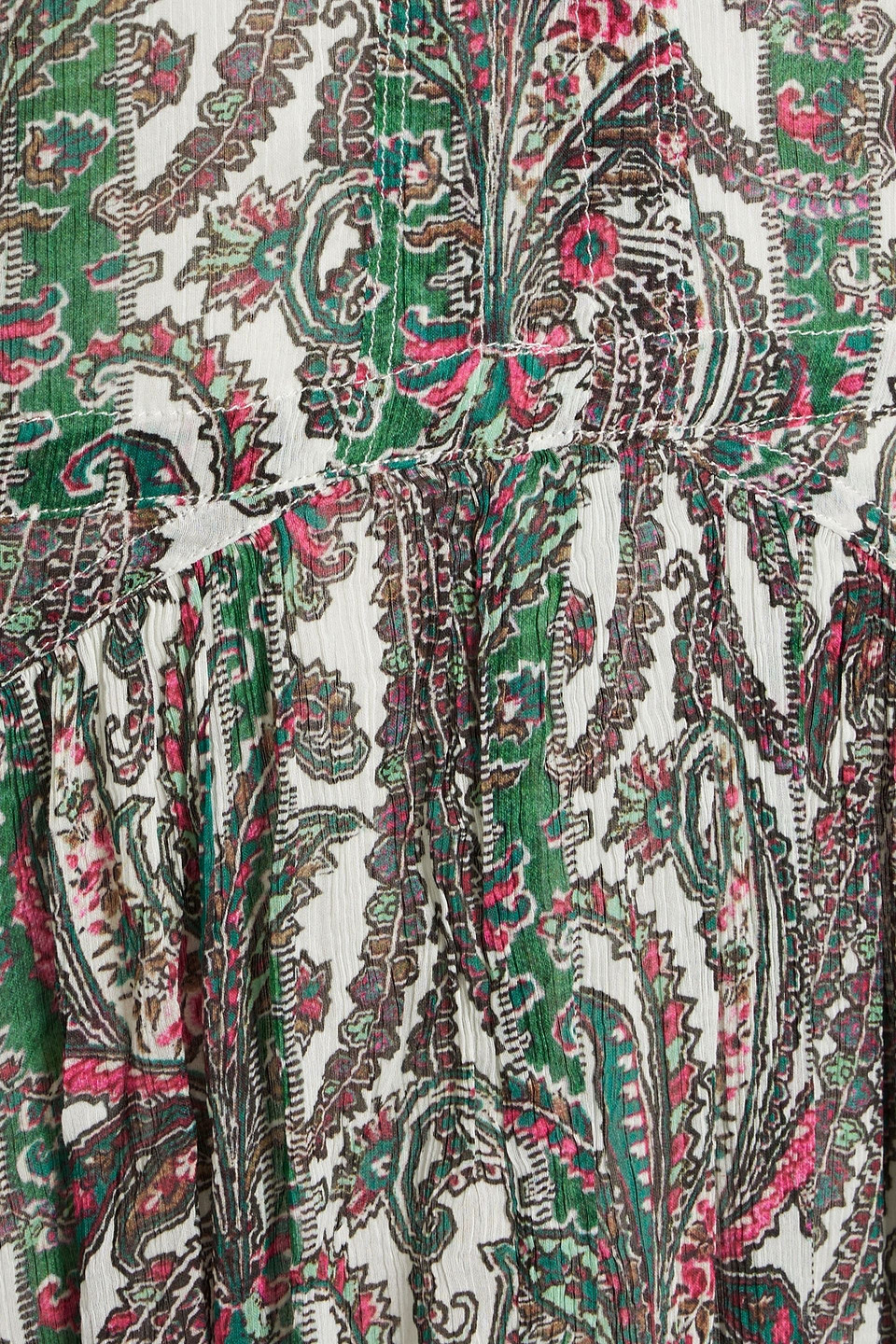 Isabel Marant Bealisa Paisley-print Cotton And Silk-blend Crepon Maxi Dress In Gray