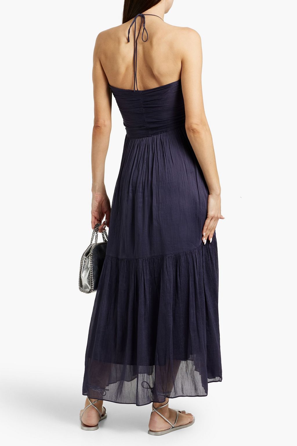 ISABEL MARANT Birona cutout cotton and silk-blend crepon halterneck maxi dress
