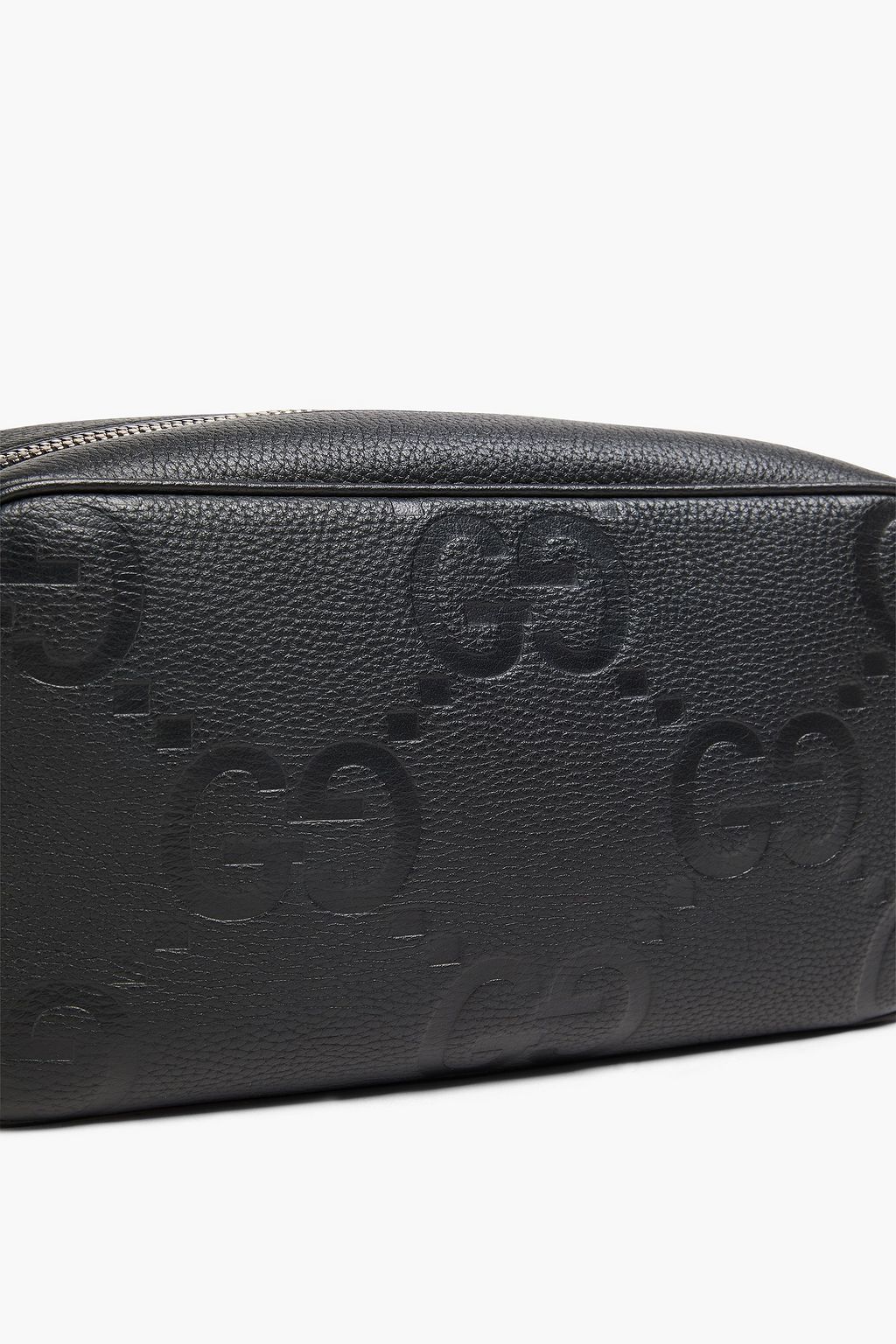GUCCI GG Jumbo embossed pebbled-leather messenger bag