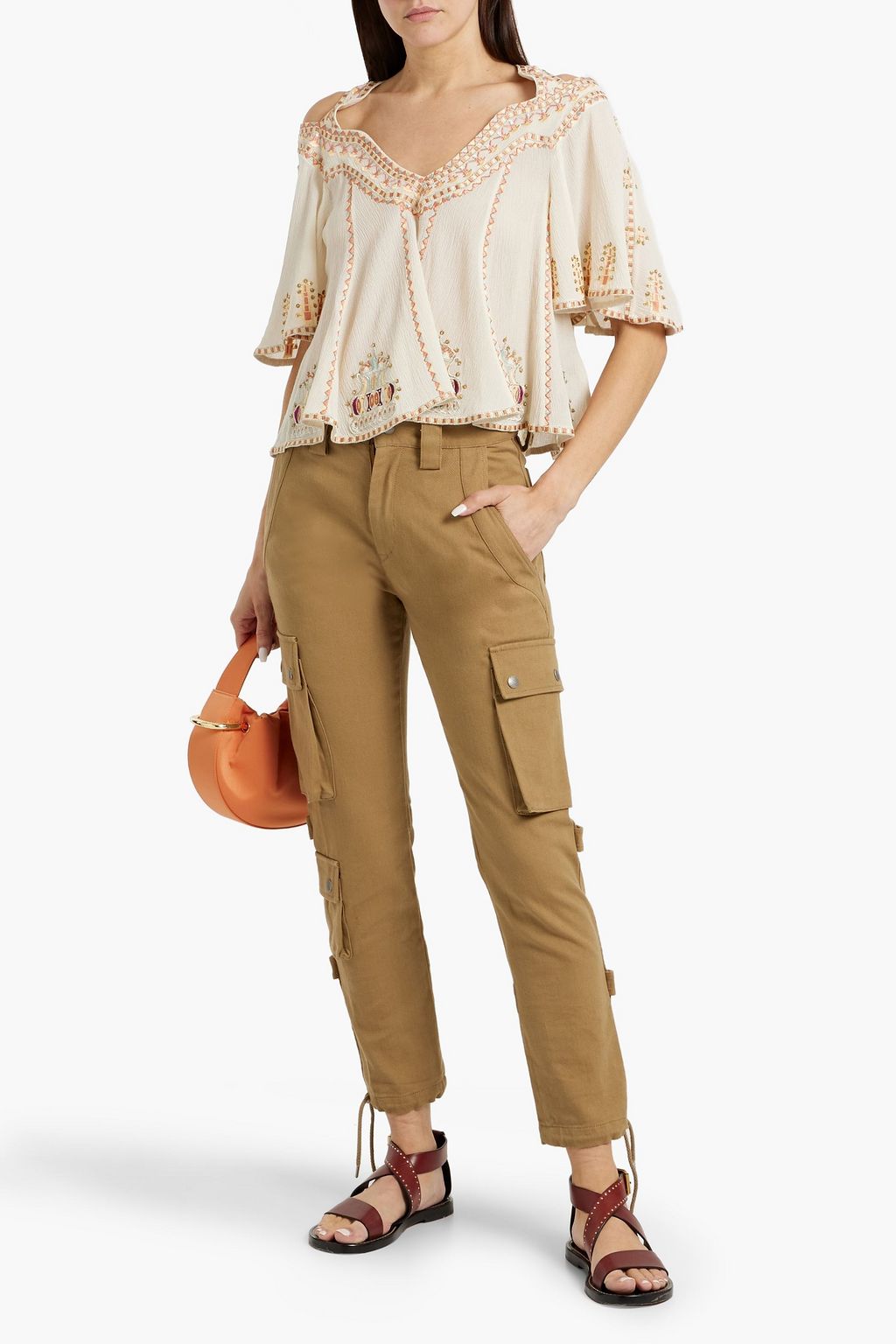 ISABEL MARANT Elodie cotton-gabardine cargo pants