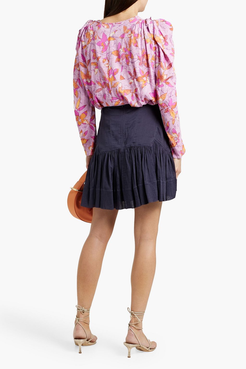 ISABEL MARANT Kadavu cotton and silk-blend crepon mini skirt