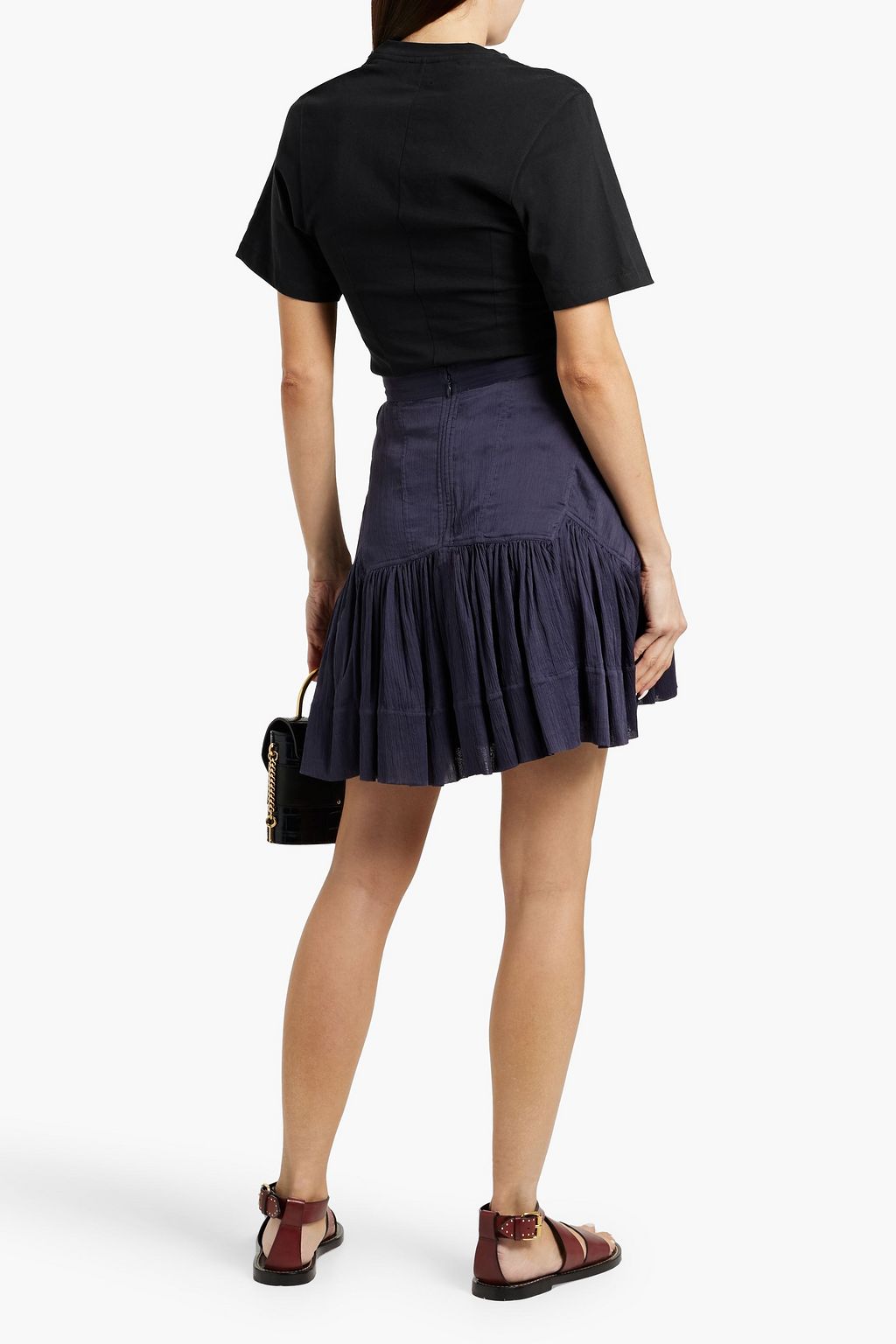 ISABEL MARANT Zazie gathered cotton-jersey T-shirt