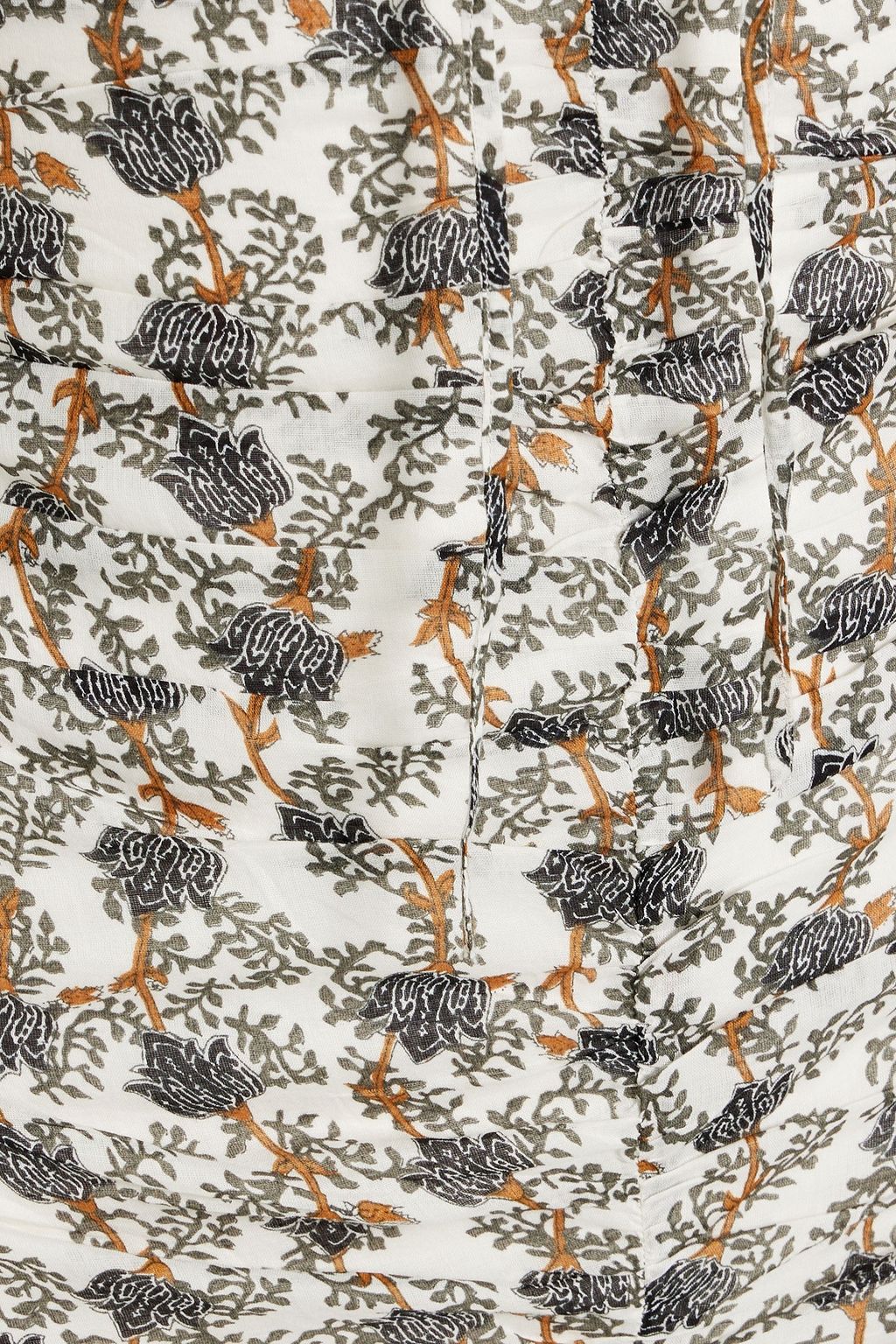 MARANT ÉTOILE Galdino ruched printed cotton-voile mini dress