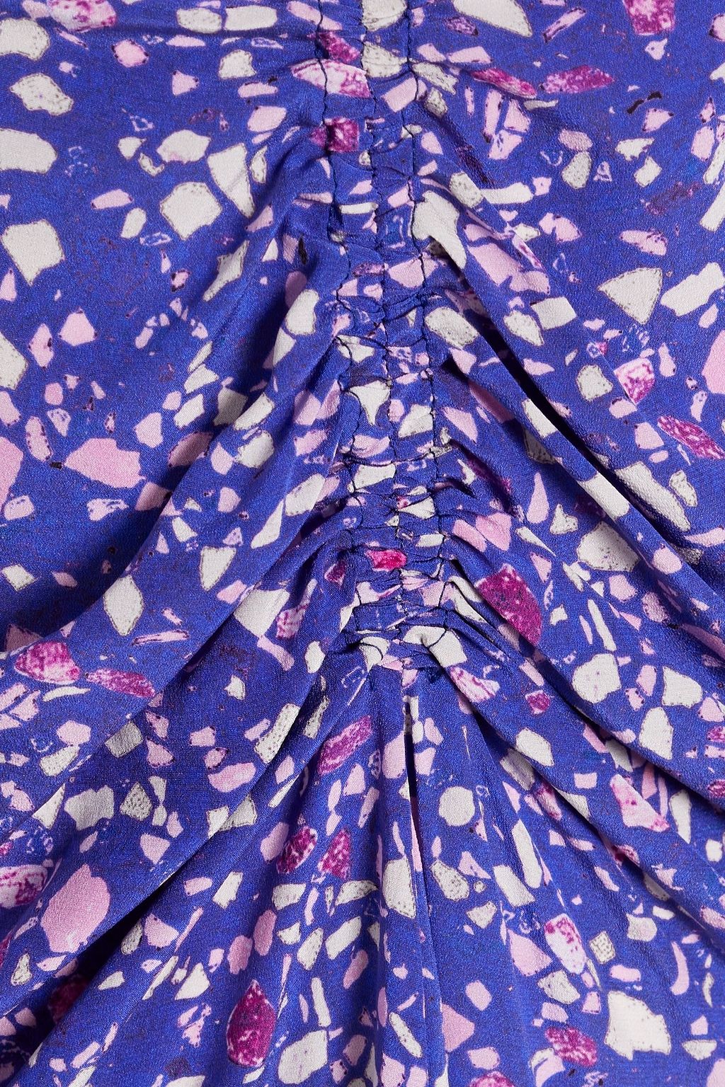 ISABEL MARANT Albini ruched printed stretch-silk midi dress
