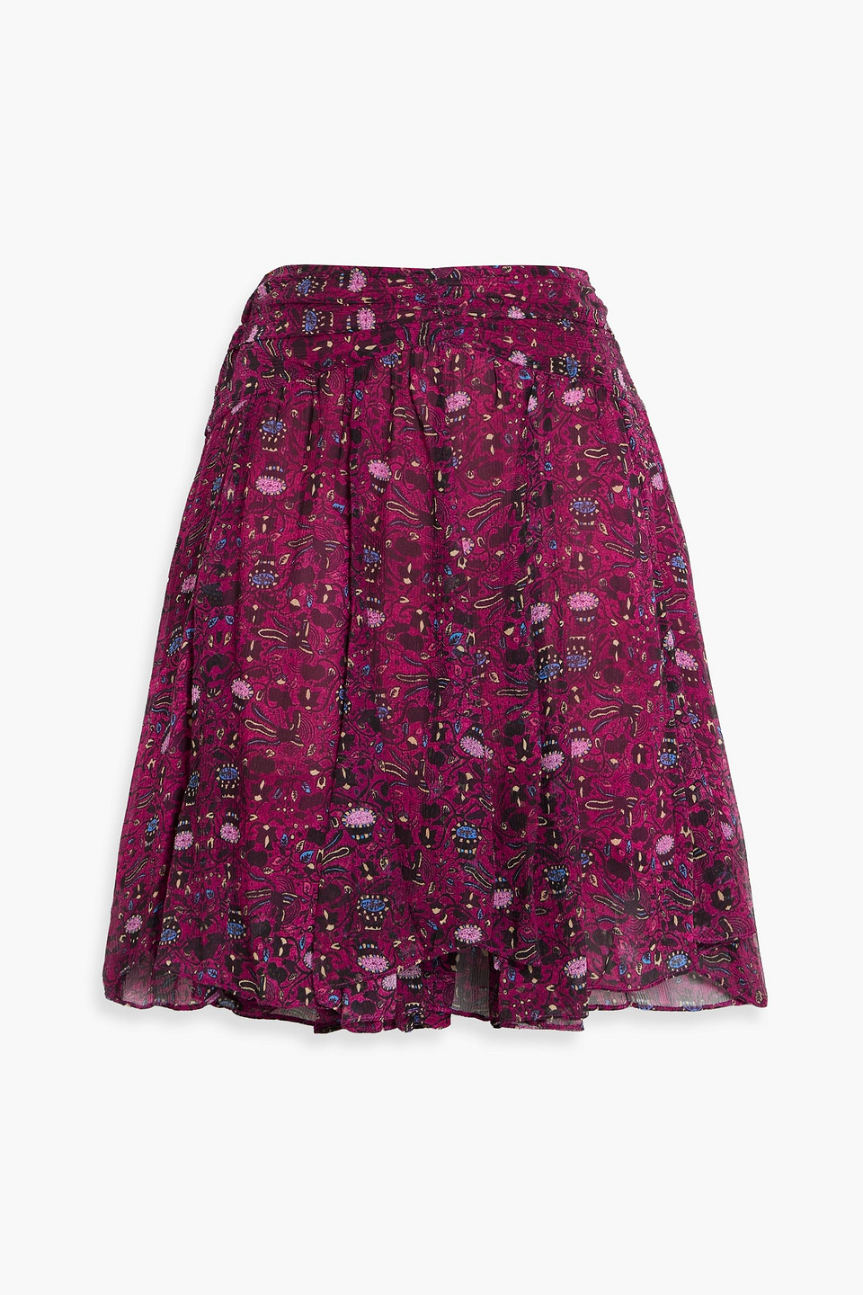 Isabel Marant Oda Floral-print Silk-crepon Mini Skirt