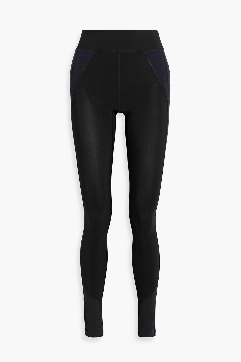isabel marant - tiso two-tone stretch-jersey leggings - black - xs