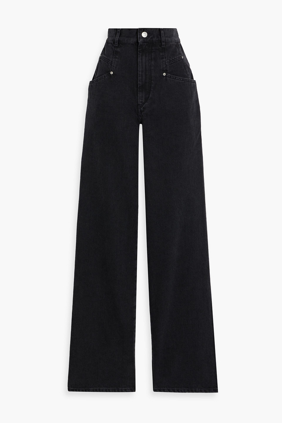 Isabel Marant Dileskoa High-rise Straight-leg Jeans In Black