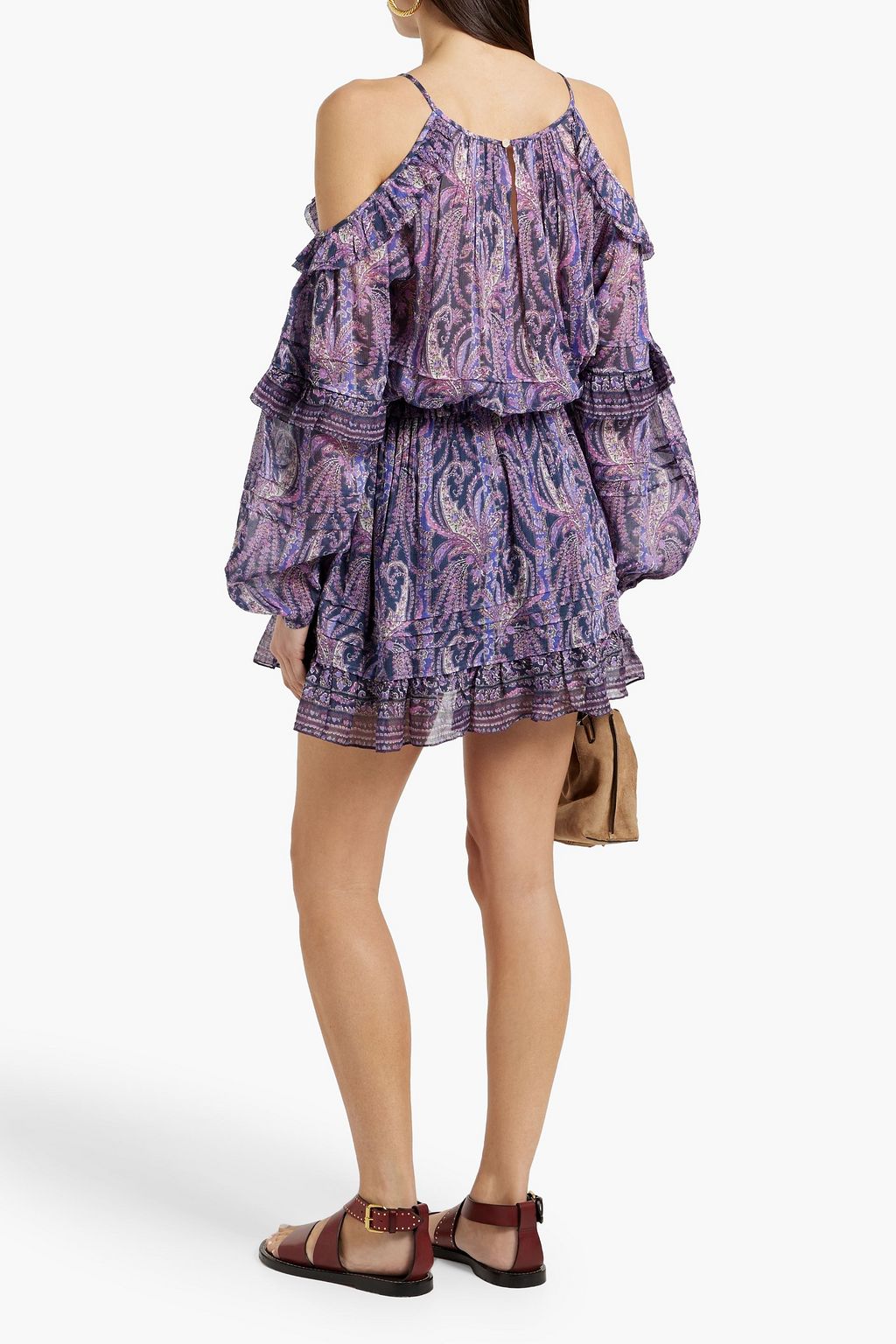 ISABEL MARANT Gabinia paisley-print cotton and silk-blend crepon mini dress