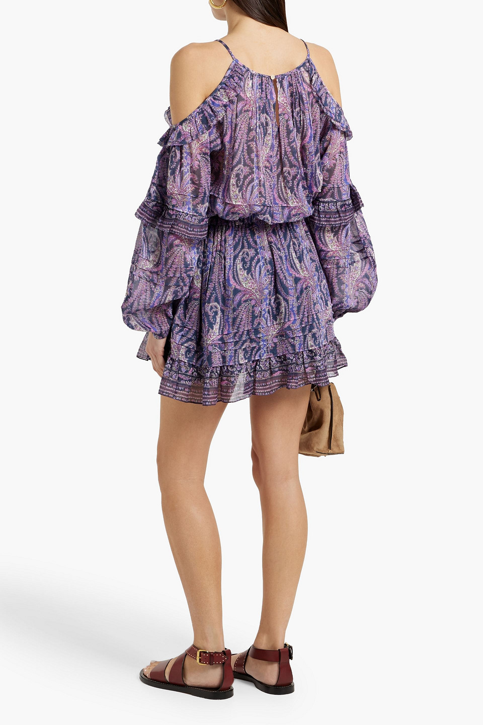 Isabel Marant Gabinia Paisley-print Cotton And Silk-blend Crepon Mini Dress