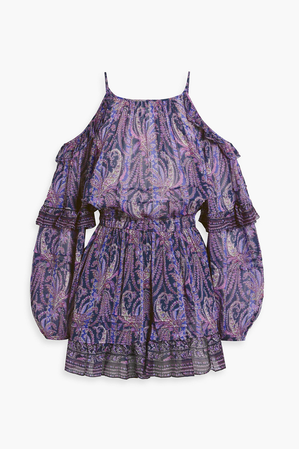 Isabel Marant Gabinia Paisley-print Cotton And Silk-blend Crepon Mini Dress